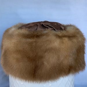 Mink Pillbox Hat